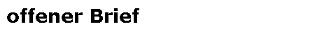 offener Brief