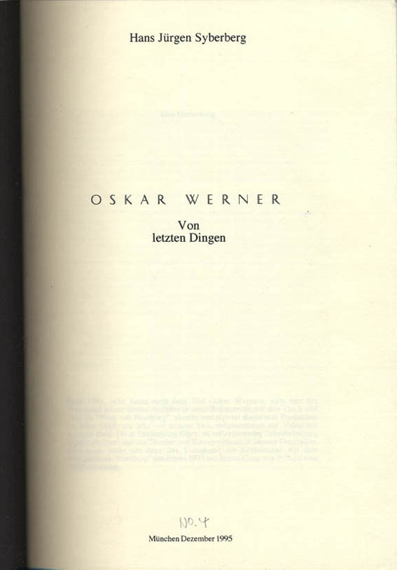 Oskar Werner No.4 